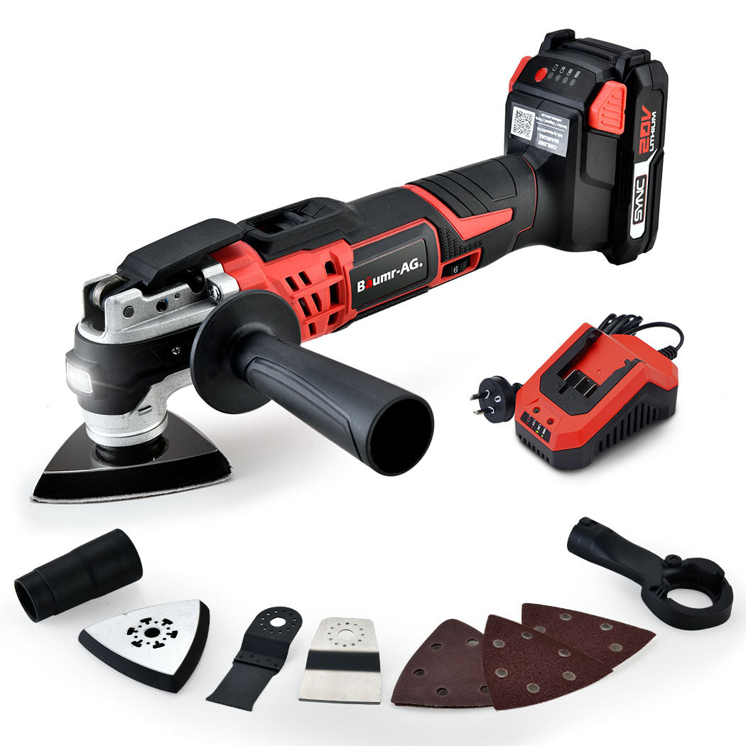 20V Cordless Oscillating Multi-Tool Cutting Saw Battery Sander Kit Lithium Battery