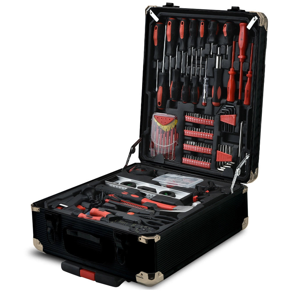 925PC Tool Box On Wheels Kit Trolley Mobile Handle Toolbox Set Storage