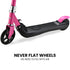 Electric Scooter Lithium Ride-On Foldable E-Scooter 125W Rechargeable, Pink