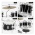 Children's 4pc Drum Kit - Black