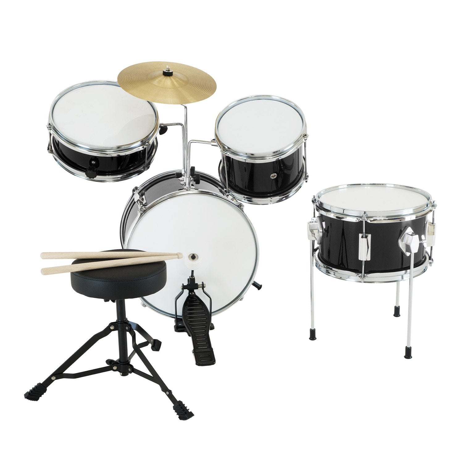 Karrera Children's 4pc Drum Kit - Black