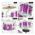 Childrens 4pc Drum Kit - Purple