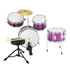 Childrens 4pc Drum Kit - Purple