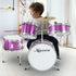 Childrens 4pc Drum Kit - Purple