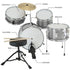 Childrens 4pc Drum Kit - Silver