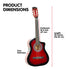 38in Pro Cutaway Acoustic Guitar with guitar bag - Red Burst