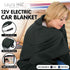 Heated Electric Car Blanket 150x110cm 12v - Black