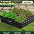 Garden Bed 120 x 90 x 30cm Galvanized Steel - Black