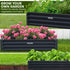 Garden Bed 240 x 120 x 30cm Galvanized Steel - Black