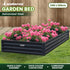Garden Bed 240 x 120 x 30cm Galvanized Steel - Black