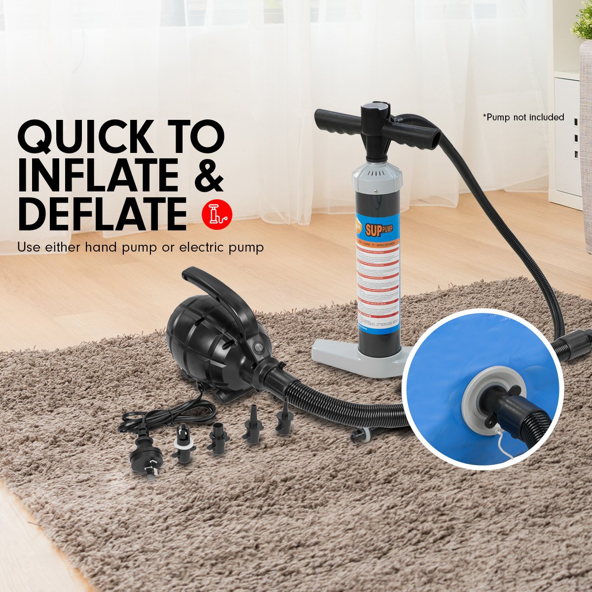 Sports Inflatable Gymnastics Air Barrel Exercise Roller 120 x 75cm - Blue