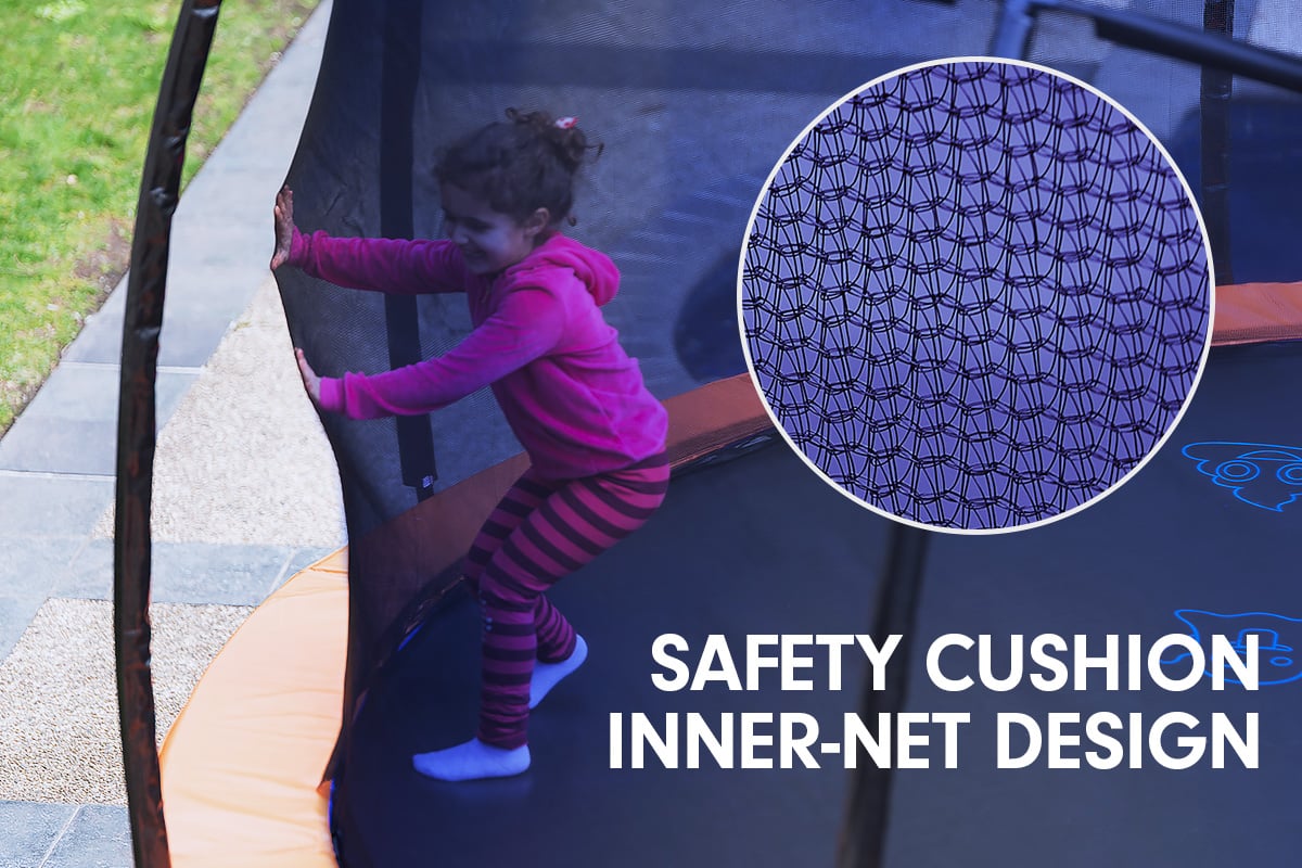 16ft 12 Pole Replacement Trampoline Net Blue