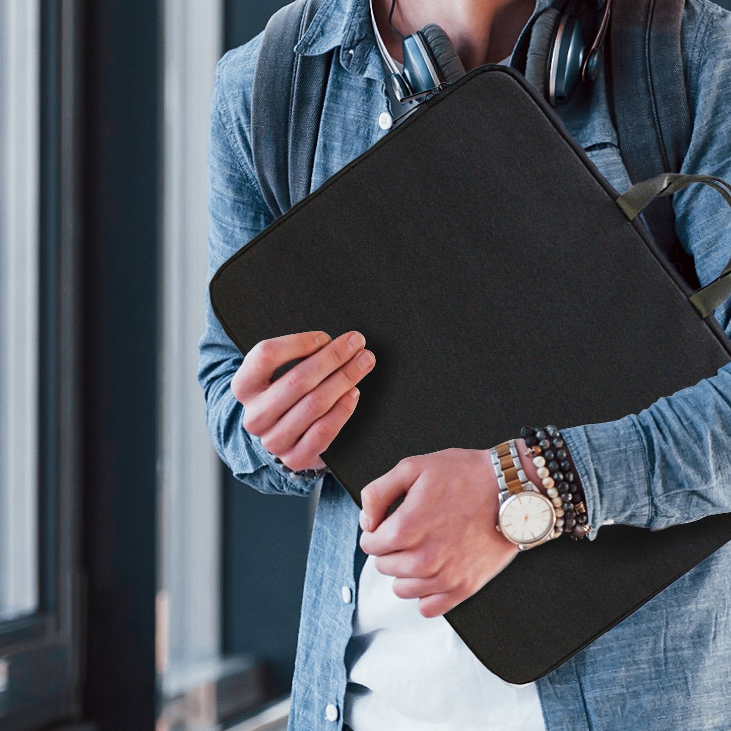 Klika Water-Resistant Laptop Sleeve Bag for 13.3â€ Laptops