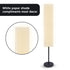 Metal Floor Lamp with White Paper Wrinkle Shade Light Stand