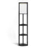 Wood Etagere Floor Lamp in Tripod Shape 3 Wooden Shelves