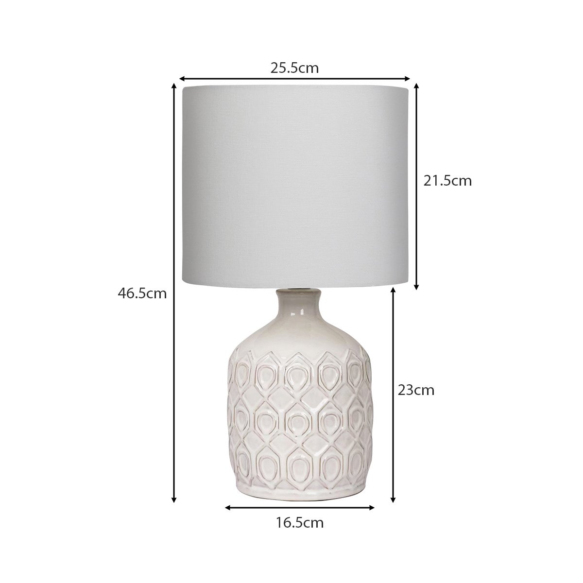 Ceramic Table Lamp In Cream