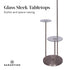 Sarantino Metal Floor Lamp with Glass Shelves