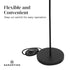 Sarantino 3-Light Black Metal Floor Lamp