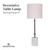 Sarantino Concrete & Metal Table Lamp with Off-White Linen Shade