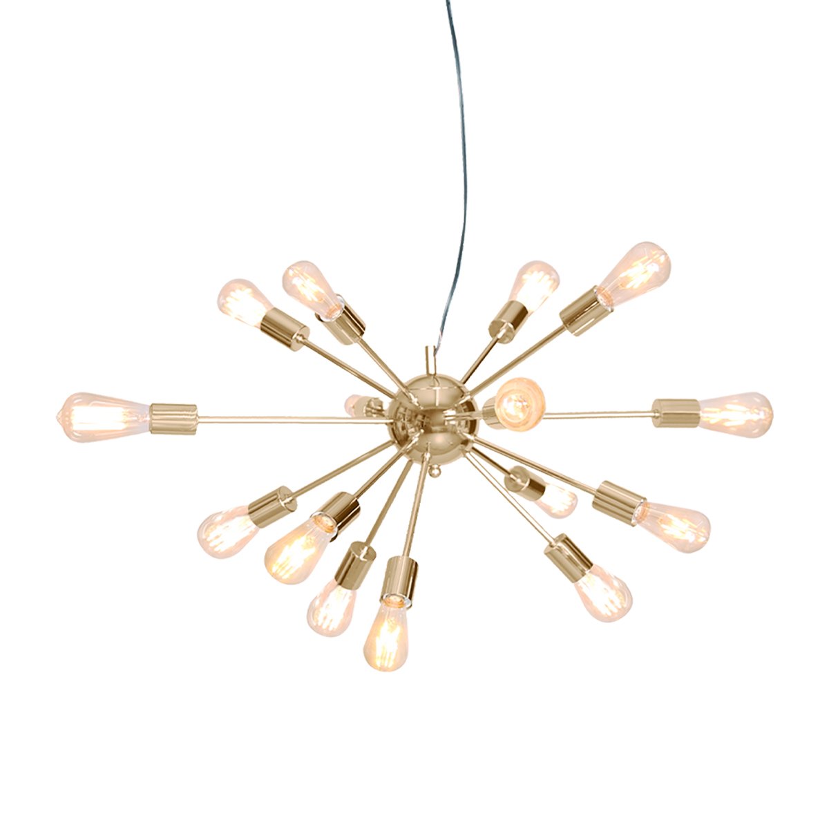 15-Light Sputnik Chandelier in Brass Finish