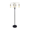 Sarantino Modern Exposed Bulb 4-Arm Industrial Light Floor Lamp