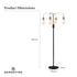 Sarantino Modern Exposed Bulb 4-Arm Industrial Light Floor Lamp