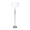 Sarantino Brushed Nickel Height-Adjustable Metal Floor Lamp