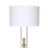 Sarantino Brushed Gold Height-Adjustable Metal Floor Lamp