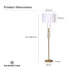 Sarantino Brushed Gold Height-Adjustable Metal Floor Lamp