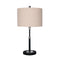 Sarantino Metal Table Lamp with Linen Drum Shade