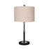 Sarantino Metal Table Lamp with Linen Drum Shade