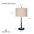 Sarantino Metal Table Lamp with Linen Drum Shade