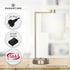 Sarantino Metal Task Lamp with USB Charging Port Antique Brass Finish