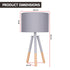 Sarantino Tripod Desk Lamp in Metal & Wood Nordic Minimalist Light