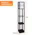 Sarantino Metal Etagere Floor Lamp with Wine Holder Shelf