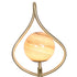 Sarantino Sculptural Orange Glass Table Lamp With White Marble Base