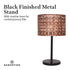 Sarantino Rattan Desk Lamp With Black Marble Base