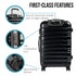 Olympus Noctis Suitcase 20in Hard Shell ABS+PC - Stygian Black