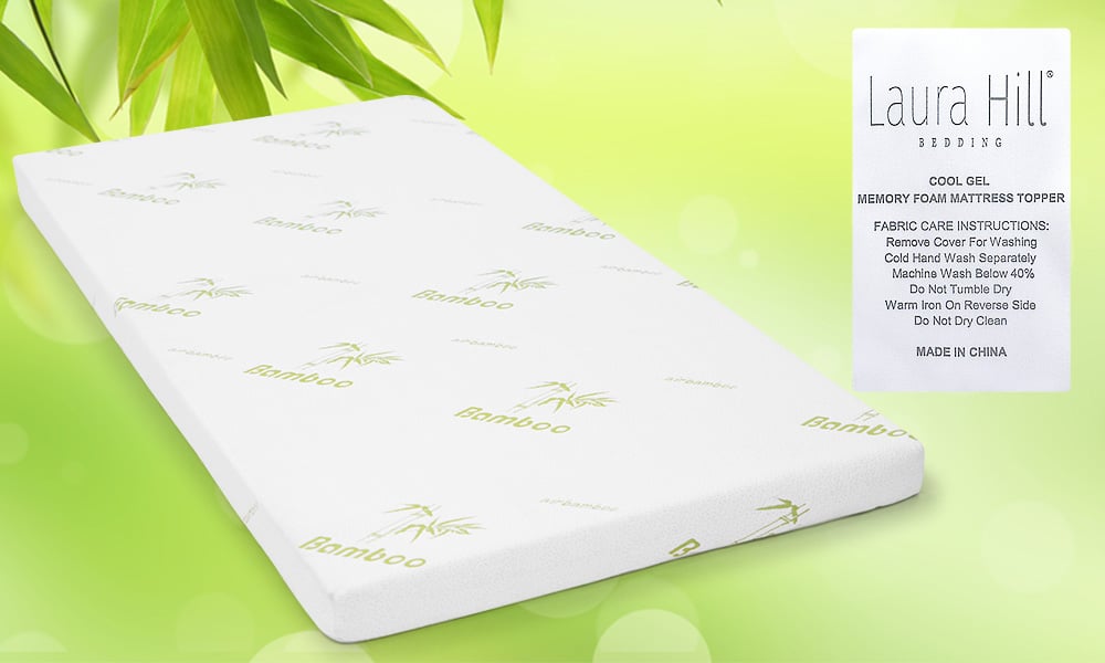 Cool Gel Memory Foam Mattress Topper - King Single