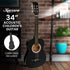 34in Acoustic Children Wooden Guitar - Black