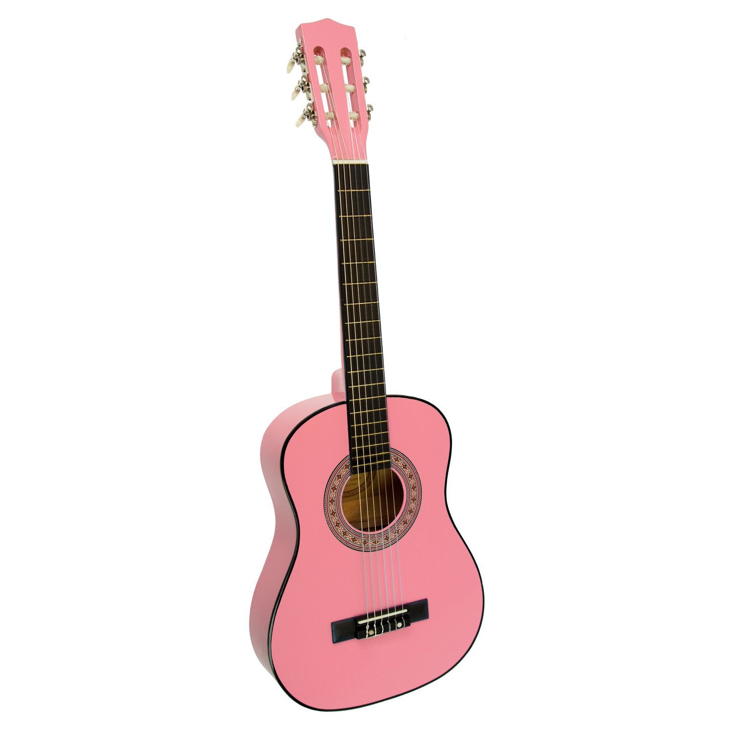 34in Acoustic Wooden Childrens Guitar - Pink