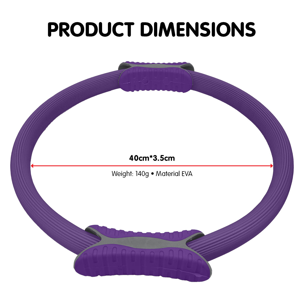 Powertrain Pilates Ring Band Yoga Home Workout Exercise Band Purple