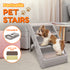 Foldable Pet Stairs in Grey - 50cm Dog Ladder Cat Ramp with Non-Slip Mat for Indoor and Outdoor Use