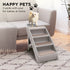 Foldable Pet Stairs in Grey - 50cm Dog Ladder Cat Ramp with Non-Slip Mat for Indoor and Outdoor Use