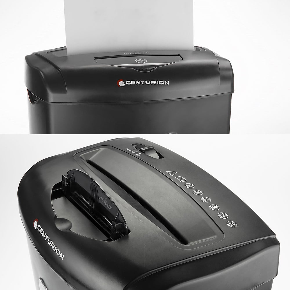 Centurion Office Combo Paper Shredder 21l Cross Cut 10 Sheets Cds Credit Cards