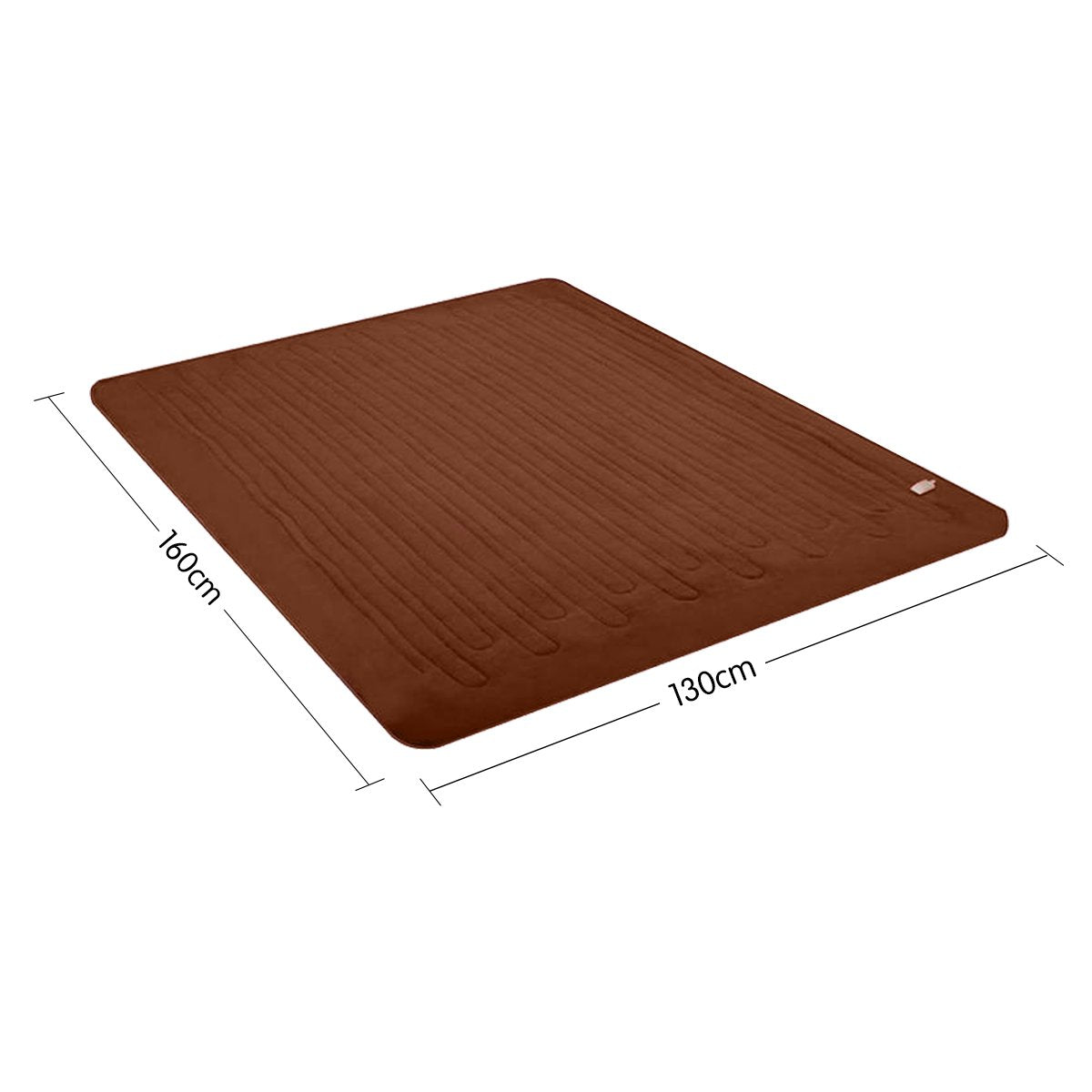 Heated Electric Blanket Throw Rug Coral Warm Fleece Brown