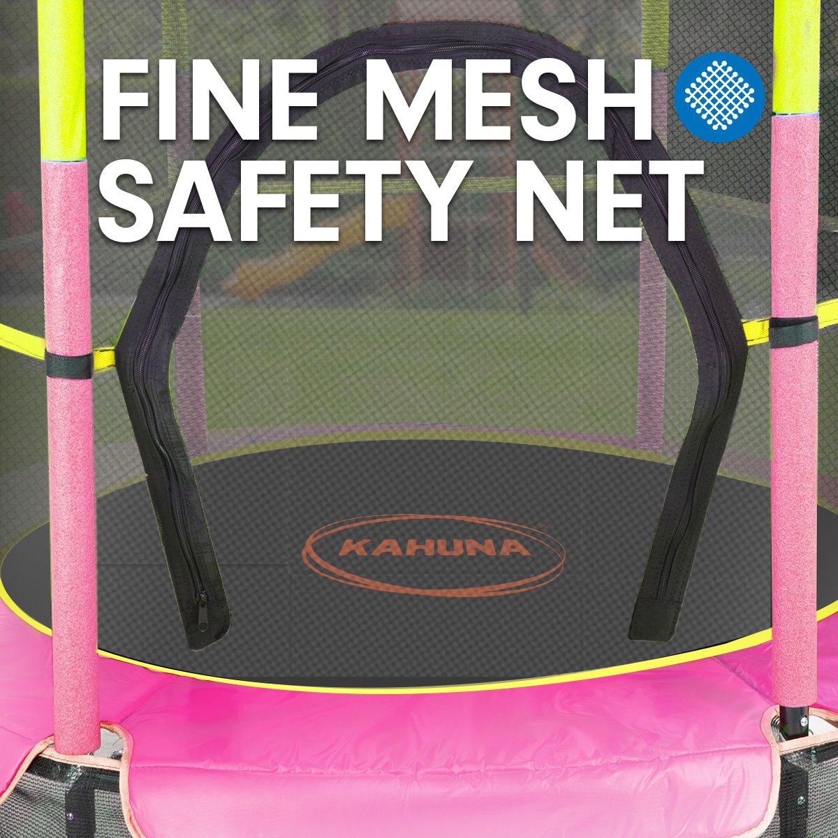 4.5ft Trampoline Round Free Safety Net Spring Pad Cover Mat Yellow Pink