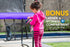 Classic 6ft Trampoline Free Ladder Spring Mat Net Safety Pad Cover Round Enclosure Basketball Set - Purple