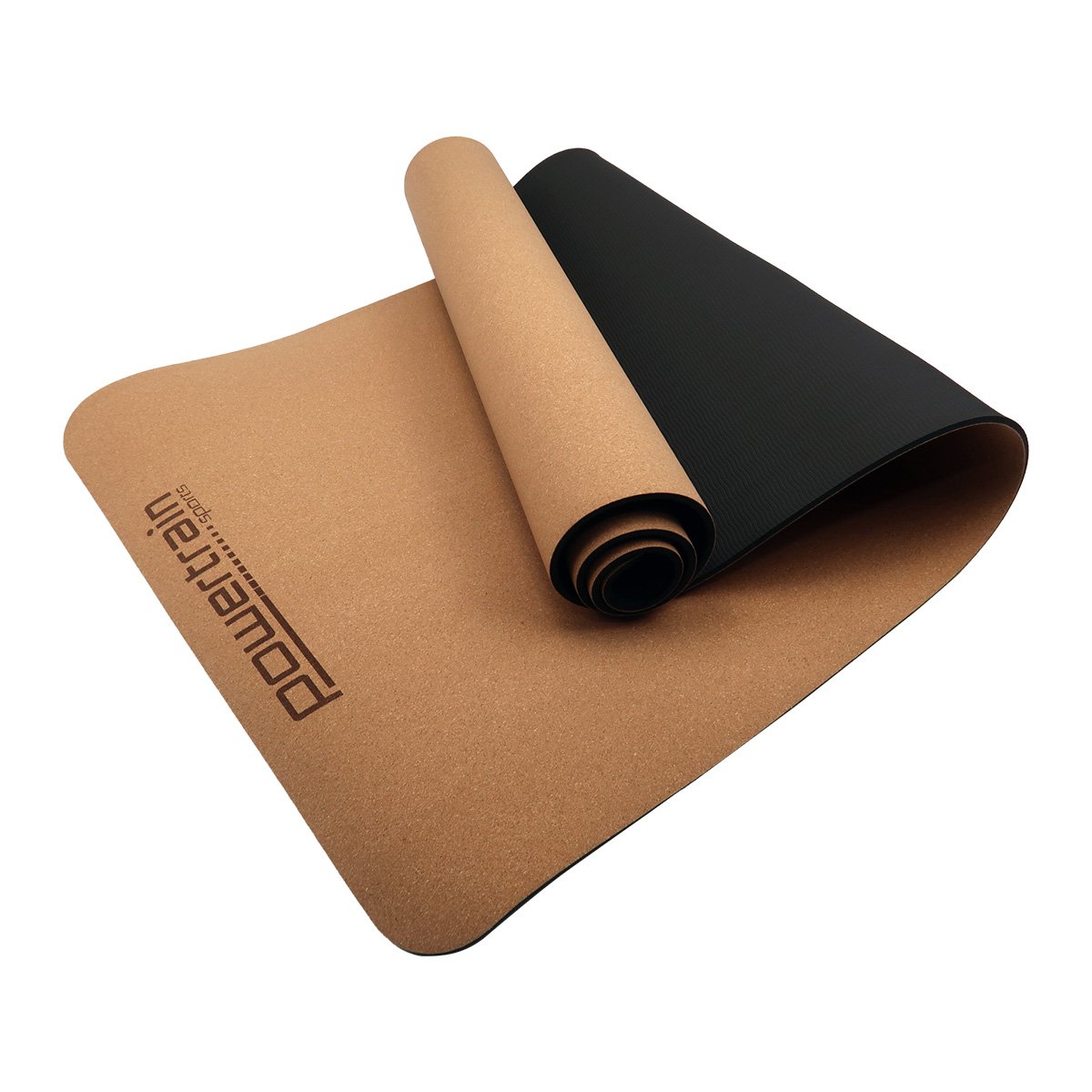 Cork Yoga Mat with Carry Straps Home Gym Pilates - Plain