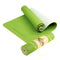 Eco-Friendly Dual layer 8mm Yoga Mat | Lime Green | Non-Slip Surface, and Carry Strap for Ultimate Comfort and Portability